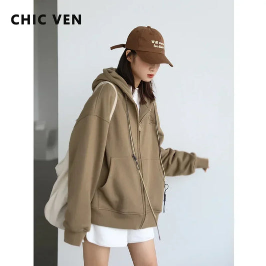 CHICVEN Women Sweatshirt - Cozy & Stylish Hooded Coat