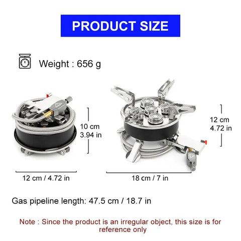 Widesea 8800W Portable Gas Stove for Camping and Outdoor Cooking