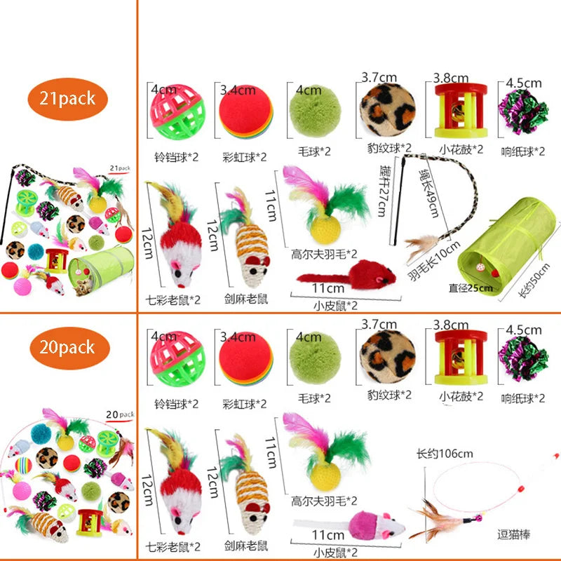 Kitten Toys Variety Pack - Engaging Pet Cat Toys Combination Set for Endless Fun