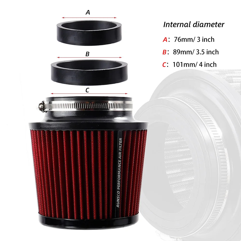High Flow Cold Cone Air Intake Filter for Race Cars