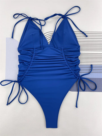 Para Praia Tie One Piece Badpak 2025 - Sexy Hoge Taille Monokini voor Vrouwen