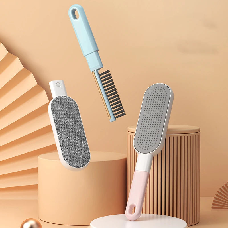 4-in-1 Portable Lint Remover and Pet Hair Brush - Manual Fluff Remover for Clothes and Carpets