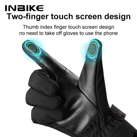 INBIKE Winterhandschoenen voor mannen en vrouwen - 3M Thinsulate Handschoenen voor koud weer, Touchscreen, Waterafstotend, Winddichte Rijhandschoenen