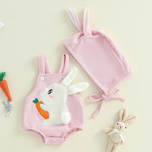 Tregren Infant Baby Easter Bunny Romper Set