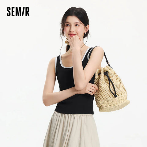 Semir Cropped U-hals vest voor dames 