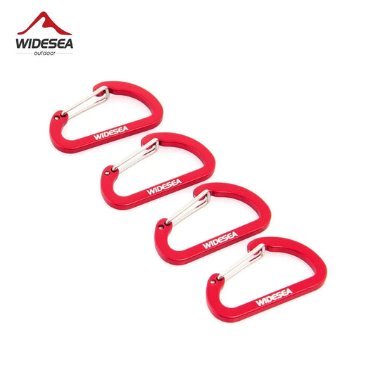 Widesea 4pcs Aluminum Alloy Buckles for Camping, Hiking, and Mountaineering