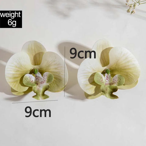 Fashion Butterfly Orchid Stud Earrings for Women - Exaggerated Large Flower Earrings for Weddings and Gifts 2024