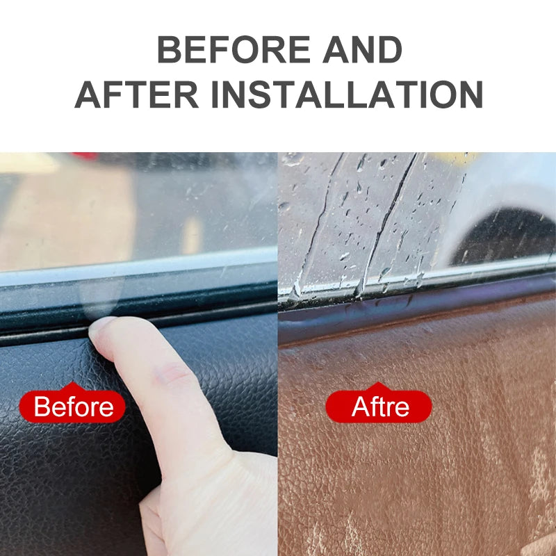 SEAMETAL Car Window Seal Strip - V Shape Rubber Protector