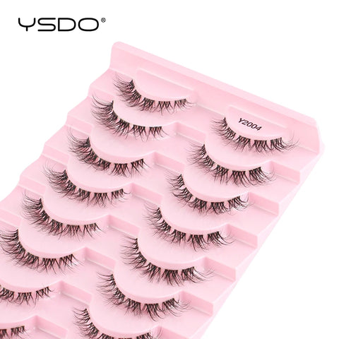 YSDO Natuurlijke Valse Wimpers: 3/6/10 Paar Wispy Faux 3D Mink Wimpers