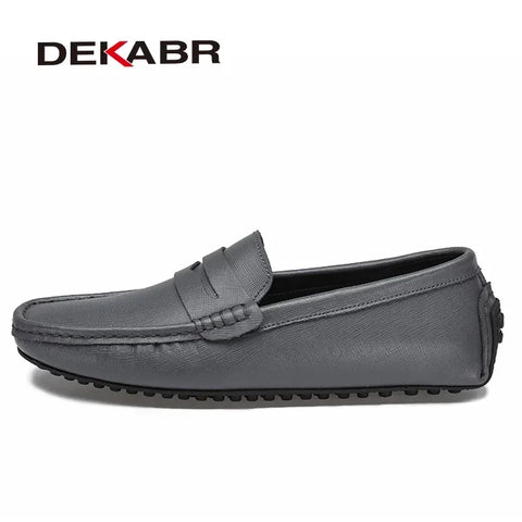 DEKABR Herren-Modische Loafer – Klassische Freizeit-Loafer aus Leder