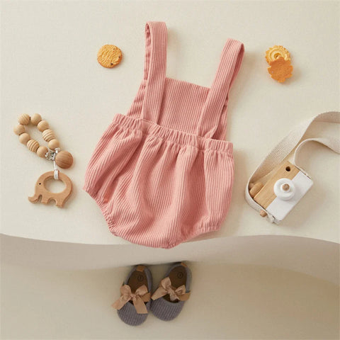 Tregren Newborn Infant Toddler Romper with Strawberry Rainbow Embroidery