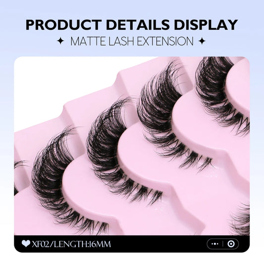 GROINNEYA Cat Eye False Eyelashes - 5/7 Pairs