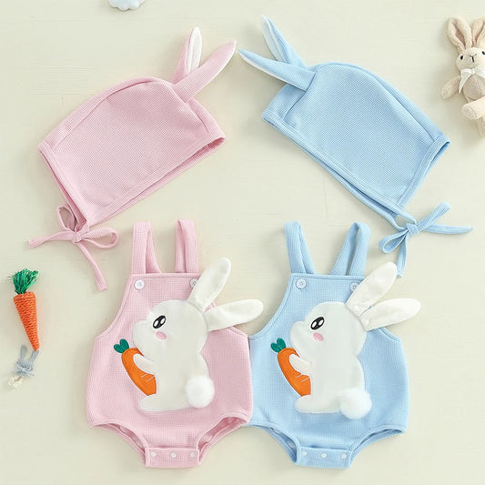 Tregren Infant Baby Easter Bunny Romper Set