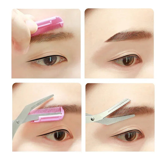 Karsyngirl Stainless Steel Eyebrow Trimmer with Comb - Perfect Makeup Tool for Flawless Eyebrows