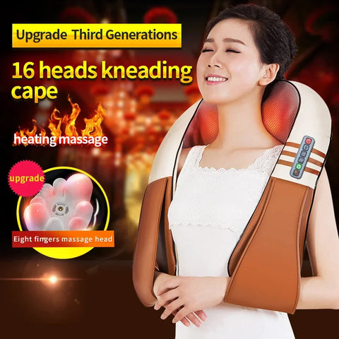 JinKaiRui U Shape Shiatsu Massager with Gift Box