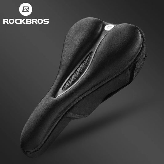 ROCKBROS Silicone Bicycle Saddle: Breathable MTB Seat Cushion Cover for Ultimate Comfort