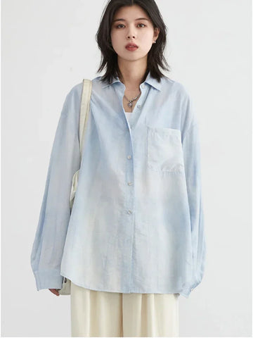 CHIC VEN Women’s Tie Dye Long Sleeve Shirt