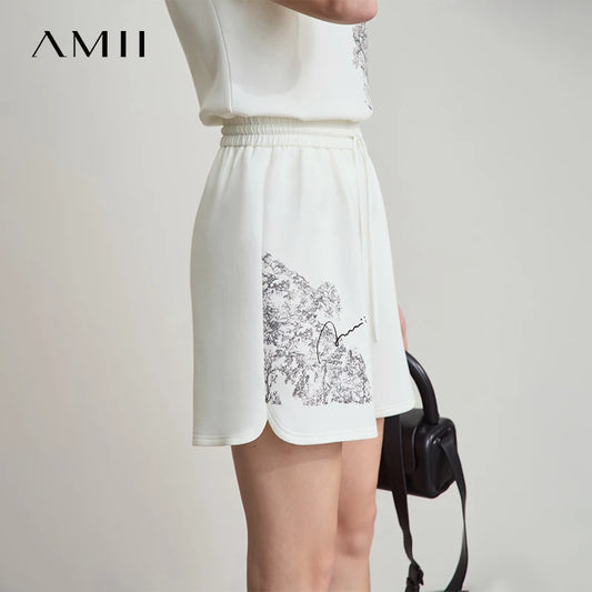 AMII Minimalist Summer Casual Shorts for Women