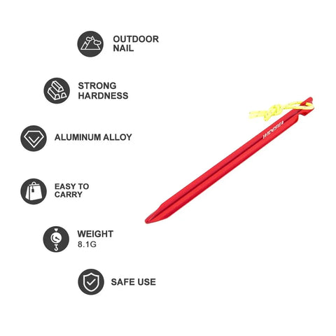 Widesea 4pc Camping Tent Pegs Stakes for Hard Snow - Essential Outdoor Gear for Adventures