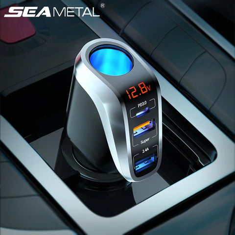 66W Quick Charge Car Charger with QC3.0/PD Ports