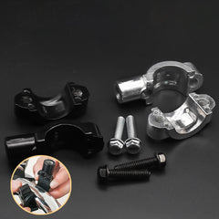 2PCS Motorcycle Accessories Black Silver Mirror Mount Clamp Rear View Mirror Holder 22mm 10mm 8mm 25mm