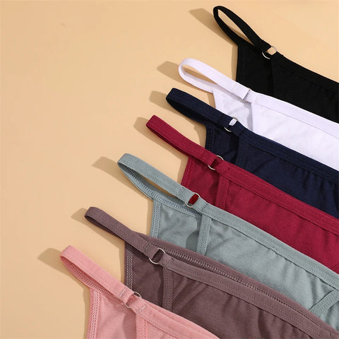 FINETOO 4-delige dames katoenen slip met metalen ringtaille