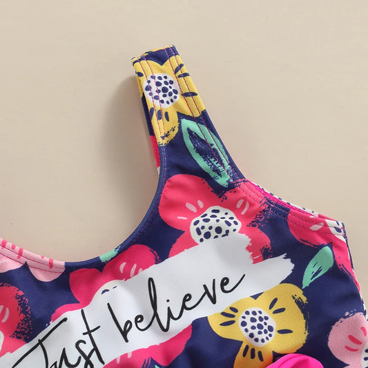 Tregren Floral Kids Bikinis Set