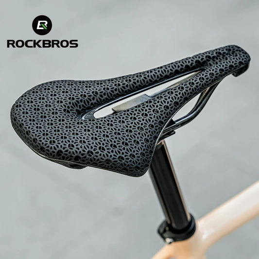 ROCKBROS Ultralight Bicycle Saddle - 3D Printing Integrated Zonal Shock Absorption for Comfortable MTB/Road Bike Rides