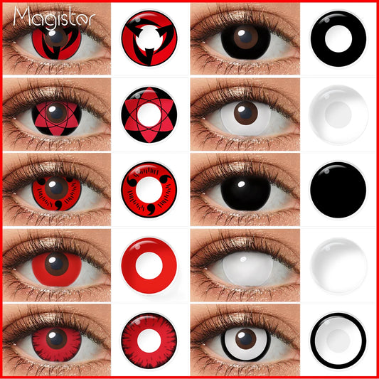 Anime Cosplay Mangekyou Sharingan Contact Lenses