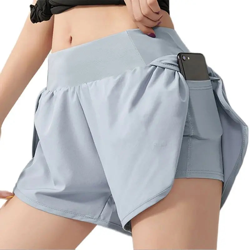 SOISOU Gym Yoga Women's Cycling Shorts Tight Skirt