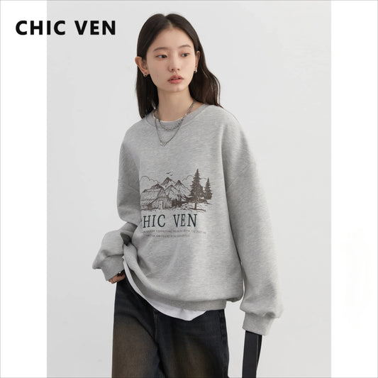 CHIC VEN Women Oversized Sweatshirt