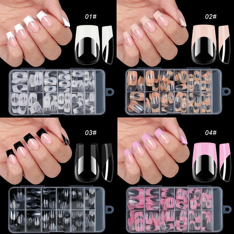 120pcs Clear Press on Nails DIY Set