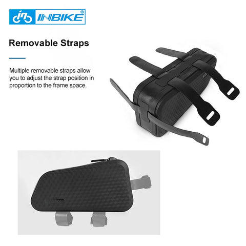 INBIKE Slim Front Frame Top Tube Bag - Waterproof Bicycle Handlebar Bag for Mountain and Road Bikes