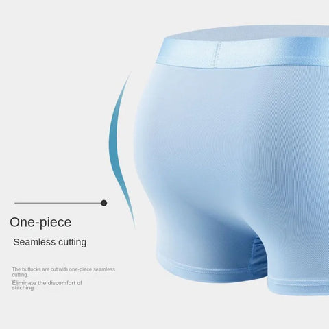 4pcs Men's Ice Silk Boxer Shorts - Breathable & Sexy
