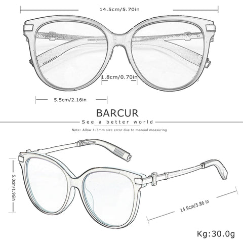 BARCUR High-End Gepolariseerde Zonnebril – UV400 Roestvrijstalen Dameszonnebril