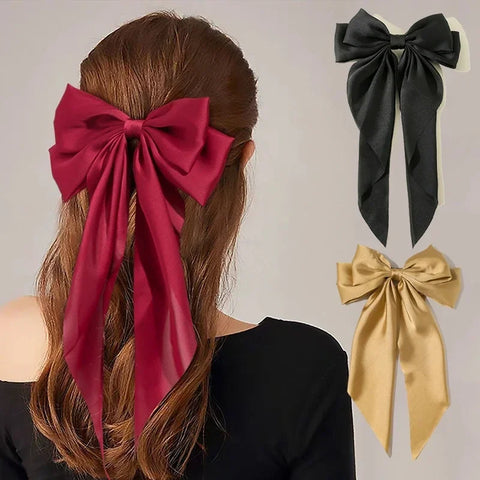 Women Girl Large Bow Hairpin Korean Headbands - Elegant Hair Accessories