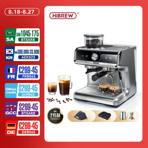 HiBREW Barista Pro 20Bar Commercial Espresso Machine