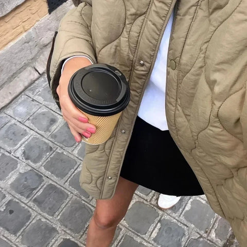 MUJER 2025 gewatteerde jas voor dames - warme winterparka's met lange mouwen