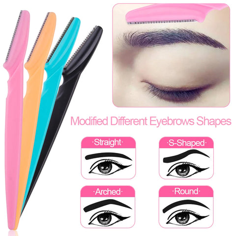 Portable Eyebrow Trimmer - 3/4/10Pcs Safety Blade Shaver for Women