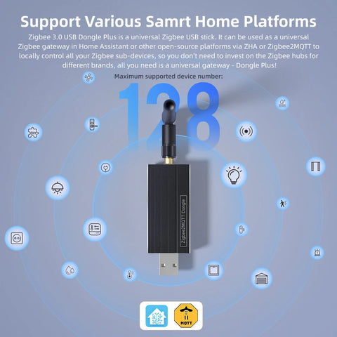 AVATTO Zigbee3.0 USB Dongle Plus Universal Smart Wireless Gateway