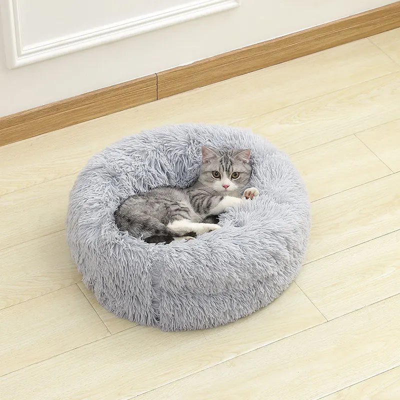 Soft Plush Dog and Cat Bed - Cozy Pet Sleeping Sofa