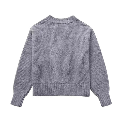 MUJER Dames Gebreid Cardiganjack - Stijlvolle Herfst Winter Buitenkleding