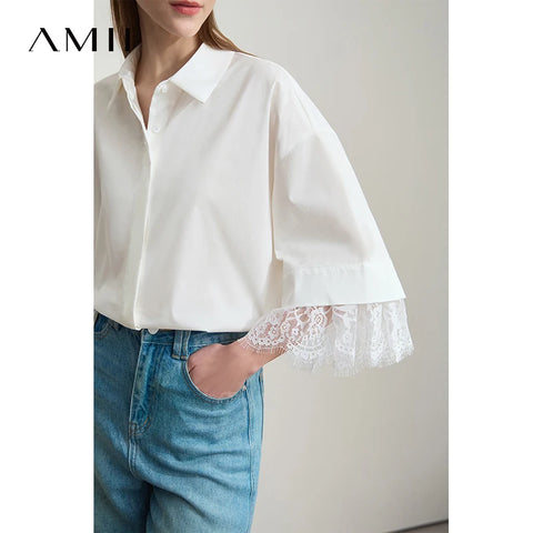 Amii Minimalist Cotton Shirts for Women