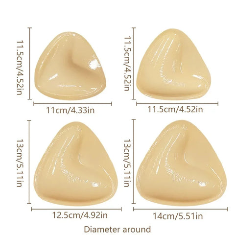 Solid Self Adhesive Bra Inserts - Reusable Push Up Breast Lift Padding