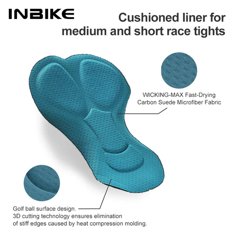 INBIKE 2024 Women's Long Padded Cycling Pants - Perfect MTB Leggings with Pockets