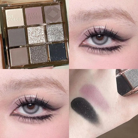 9 Colors Eyeshadow Palette - Sweet Cool Girls Punk Smokey Eye Makeup