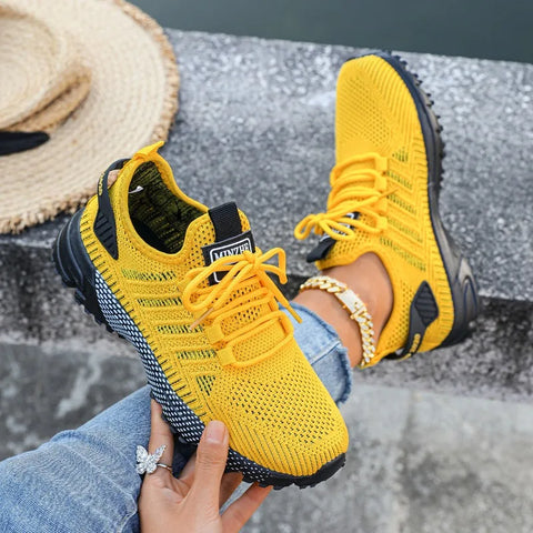 Trendy dames casual hardloop- en wandelsneakers 