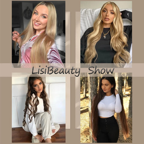 Synthetic 5 Clip In Hair Extensions 80CM - Long Straight Hairpiece
