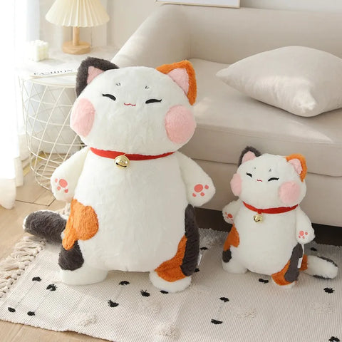 Japanese Fortune Cat Plush Toy – 42/75cm Soft Anime Pillow for Valentine’s & Girls’ Gifts