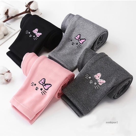 Warm Cotton Velvet Leggings for Girls 2-8 Years